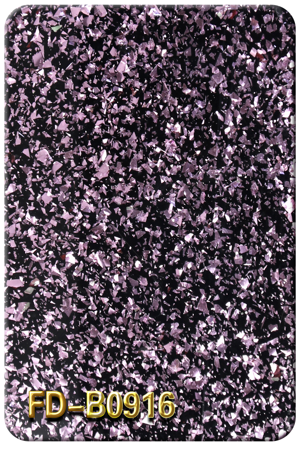 亞克力蔥粉不規則黑底亮片系列FD-B0916