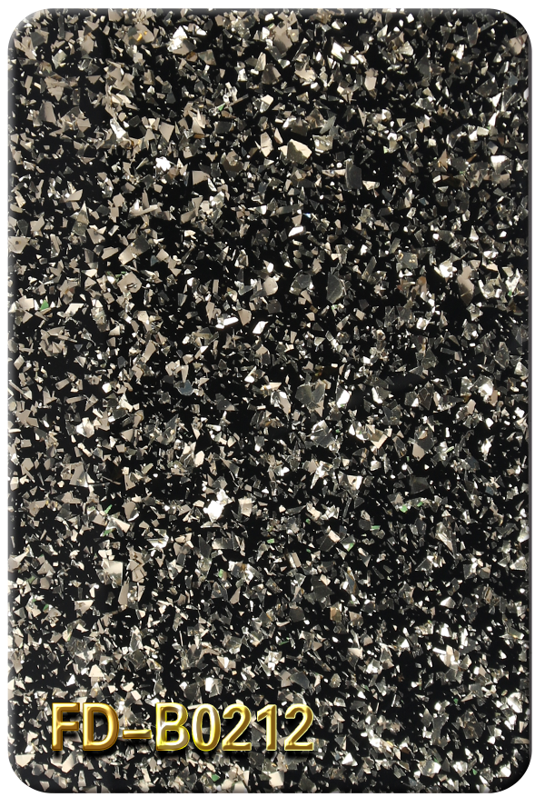 亞克力蔥粉不規則黑底亮片系列FD-B0212